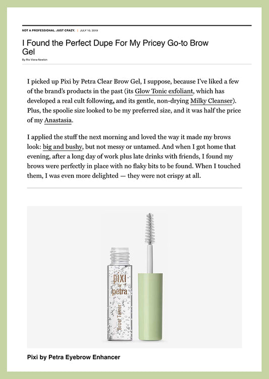 NY Mag: I Found the Perfect Dupe For My Pricey Go-to Brow Gel